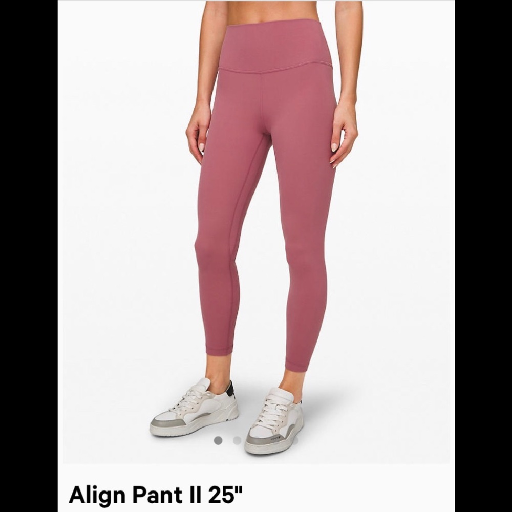 Lululemon Align II 25” mauve pant